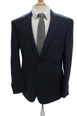 Canali Men 2 Piece Wool Suit Jacket Dark Blue Button Collared Size 50 - Image 1 of 4