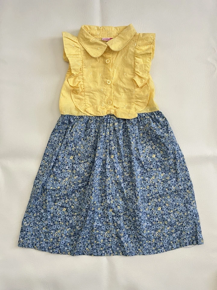 Vestido Penelope Mack Bordado Floral Lazo Niña Talla 6 Bloomcore Cottage Foto 1 de 4