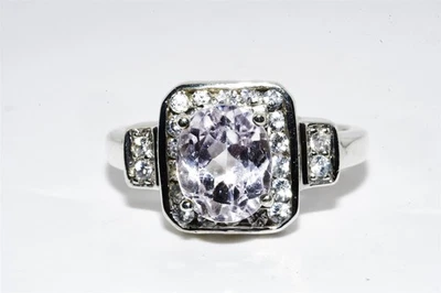Anillo de cóctel de topacio y kuncita púrpura natural de 2,78 quilates de plata de ley $395 .925 Foto 1 de 4