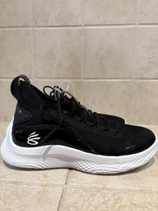 Under Armour Team Curry 8 NM Basketball Shoes Men Sz 8.5 Black White 3024785 010 - Picture 1 of 5