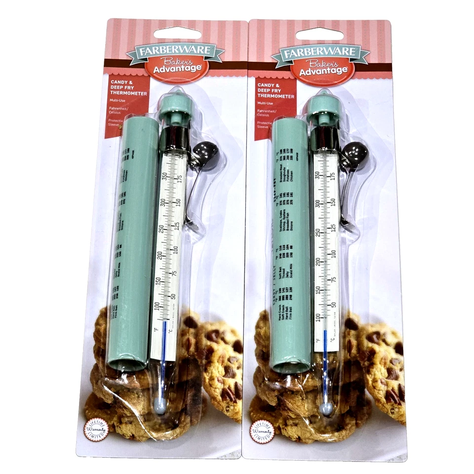 Paquete de 2 termómetros Farberware Baker's Advantage Candy & Deep Fry Ferenheit &... Foto 1 de 1
