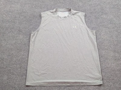 Camisa Under Armour Para Hombres Grande Gris Camiseta sin Mangas Gimnasio Correr Equipo de Calce Clásico  Foto 1 de 4