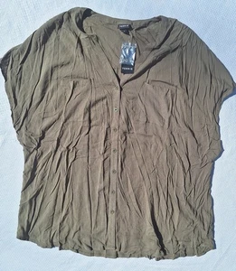 Torrid Dusty Olive Sleeveless Top Blouse Shirt Womens Plus Size 3 NWT - Picture 1 of 6