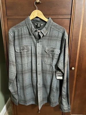 KUHL Men’s Deviatr Shirt-Jac Flannel Blue Size Large Hiking Outdoors NWT - Image 1 of 4
