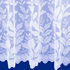 Net Window Net Curtains White Lace Slot Top Heading - Sold By The Metre