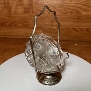 Vintage REIMS 4 Crystal Cut Glass Coasters With Holder - France - Picture 1 of 16
