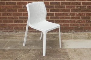 Bailey Outdoor Stackable Chair - Moulded Polyresin - White - Picture 1 of 5