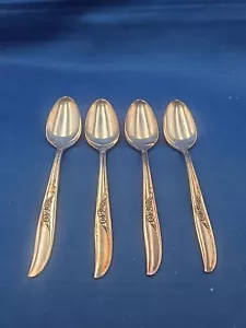 Lot of 4 Oneida/Wm Rogers JENNIFER-ADA Silverplate Teaspoons 6" - Picture 1 of 6