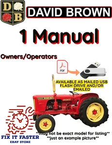 DAVID BROWN CASE 3800 TRACTOR OPERATORS MANUAL PDF ON USB - Picture 1 of 2
