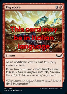 MTG 2x BIG SCORE EXC - COLPO GROSSO 102 - SNC - MAGIC - Picture 1 of 1
