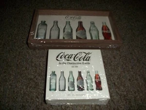 Two Coca-Cola "In the Distinctive Bottle" (1899 - 1957) Wood Wall Hanging Plaque - Picture 1 of 2