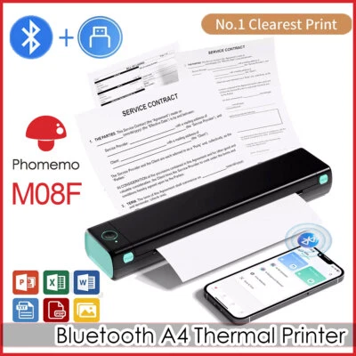 PhomemoM08F Wireless Bluetooth Portable A4 Thermal Mobile Printer Brother PJ-663 - image 1 of 4