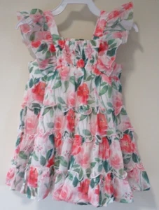 NWT Cheeky Plum Sparkly Floral Dress / Jumper Girl's Size 7 - Picture 1 of 2