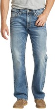 Silver Jeans Co. Mens Zac Relaxed Fit Straight Leg 38W x 32L Dark Indigo