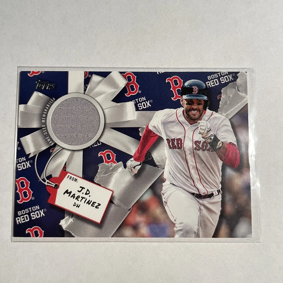 2019 Topps Holiday J.D. Martinez Walmart Mega Box Holiday Relic # WHR-JM - Image 1 of 1