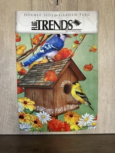 13x18 FlagTrends  Yard/Garden Flag. Autumn Home. Dbl Sided Fall Birds by Carson - Picture 1 of 8