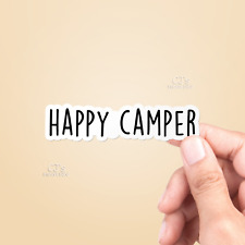 Happy Camper Vinyl Sticker -  Vinyl Decal, Laptop Sticker, Car Decal