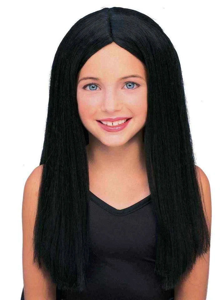 长假发女巫直花式连衣裙万圣节儿童服装配件 2 种颜色 — 第 1/1 张图片