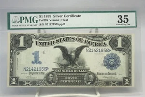 1899 $1 Silver Certificate Black Eagle Fr#228 PMG VF35 No Comment #1958 - Picture 1 of 2