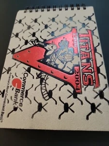 Trenton Titans Vintage Defunct Circa 2000's Logo Hockey Small Note Book - Imagen 1 de 6