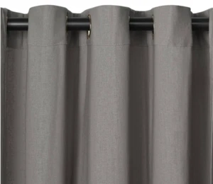 Elrene H2504H Grey Essex Grommet Linen Window Panel 50x95 in - Picture 1 of 5