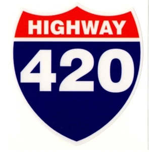 Highway 420 Weed Cannabis Marijuana - Sticker Decal Notebook Car Laptop - Bild 1 von 8