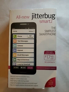 GreatCall - Jitterbug Smart2 Smartphone for Seniors - Black - NEW - Picture 1 of 4