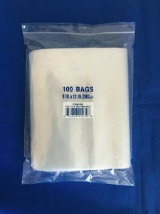 Clear Plastic Zip seal Lock Top Reclosable Poly Jewelry Bags 2-Mil Hang Hole - Picture 1 of 1