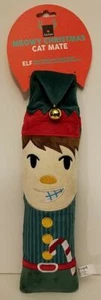 "Juguete de peluche de gato FuzzYard "ELF" maullido Navidad Nip Mate gatito Campana arrugada *NUEVO* - Imagen 1 de 2