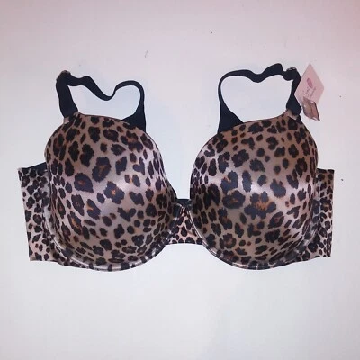 Camiseta Sujetador Secret Treasures Figura Completa Leopardo Estampado Animal Negro Tostado Nueva Foto 1 de 4