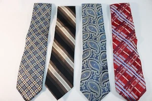 Men's Ties BURMA BIBAS Silk Luxury Designer Neckties 4" Red, Blue Paisley NEW - Picture 1 of 9