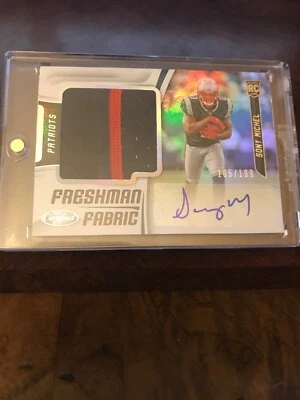 2018 SONY MICHEL Panini Certified FRESHMAN FABRIC-RC AUTO /199 color patch HOT🔥 - Image 1 of 4
