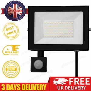 200W LED FLOODLIGHT OUTDOOR SECURITY LIGHT FLOOD GARDEN MOTION SENSOR PIR LIGHTS - Picture 1 of 28
