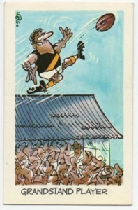 1973 Sunicrust Weg's Footy Funnies GRANDSTAND PLAYER Richmond (Blue Back) - Picture 1 of 2