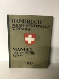 Livre manuel Hamdbuch économie suisse 1933 wirtschaft très bon état rare ancien - Bild 1 von 7