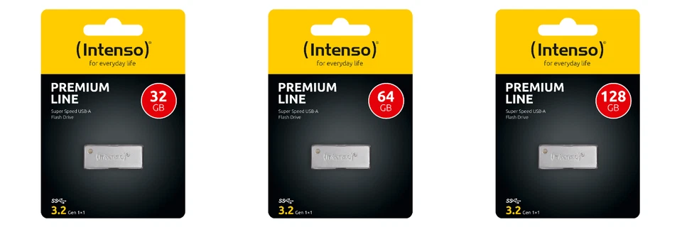 Intenso USB-Stick 32GB 64GB 128GB Premium Line USB 3.2 High-Speed Speicher - Bild 1 von 1