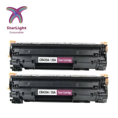 2 cartucce toner CB435A 35A adatte per HP P1102 P1102w P1102 P1102w P1104w - Immagine 1 di 4