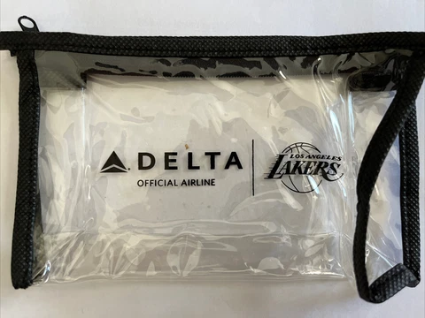 Los Angeles Lakers x Delta Airlines Clear Wallet Wristlet 6.5 x 4 Inches Cover