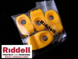 NEW Riddell Speedflex Football Helmet Facemask Clips Yellow Gold Plastic 