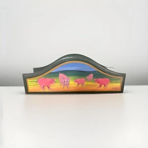 Painted Pig Letter Rack Handmade in Australia - Picture 1 of 7