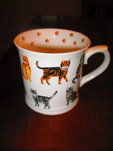 ALL OVER CATS KITTIES LOVER WITH CAT PAW PRINTS COOKSMART ENGLAND COFFEE CUP - Picture 1 of 10