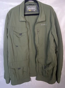 Eddie Bauer Travex Voyager Utility Jacket Men's Sz Large Tall Ripstop Outdoor - Picture 1 of 16