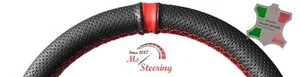 CUBIERTA DE VOLANTE DE CUERO MINI COUPÉ 12-18 PERF NEGRA 2 PUNTOS + CORREA NEGRA - Imagen 1 de 5