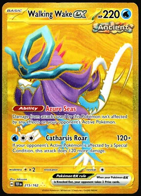 Walking Wake ex SV05: Temporal Forces #215/162 Pokemon Card T2-33 - Image 1 of 2