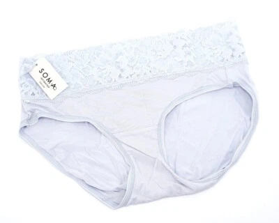 Bragas hipster de encaje abrazables Soma ~ azul polvo ~ talla: S (nuevas con etiquetas) Foto 1 de 3