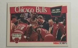 MICHAEL JORDAN 1991-92 NBA Hoops #277 Chicago Bulls Team MINT 1st NBA Title - Picture 1 of 2