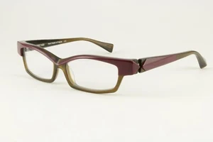 Authentic Alain Mikli 0932 0002 55mm Violet Green Cat Eye Frames Glasses France - Picture 1 of 5