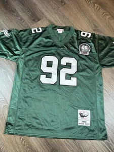 Maglia cucita Reggie White 1992 Eagles 52 XL Mitchell Ness retro JB 99 patch - Foto 1 di 9