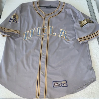 Vintage Y2K Colosseum UCLA Bruins NCAA Baseball Jersey Blue Men XL Stitched Logo - Image 1 of 4