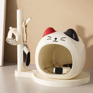 Porta llaves con estatua de gato, para anillos y pendientes, organizador, - Imagen 1 de 7